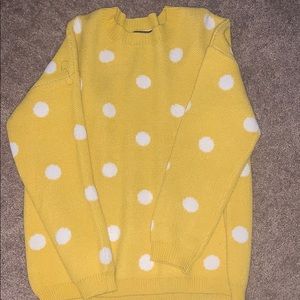 Yellow polka dot sweater